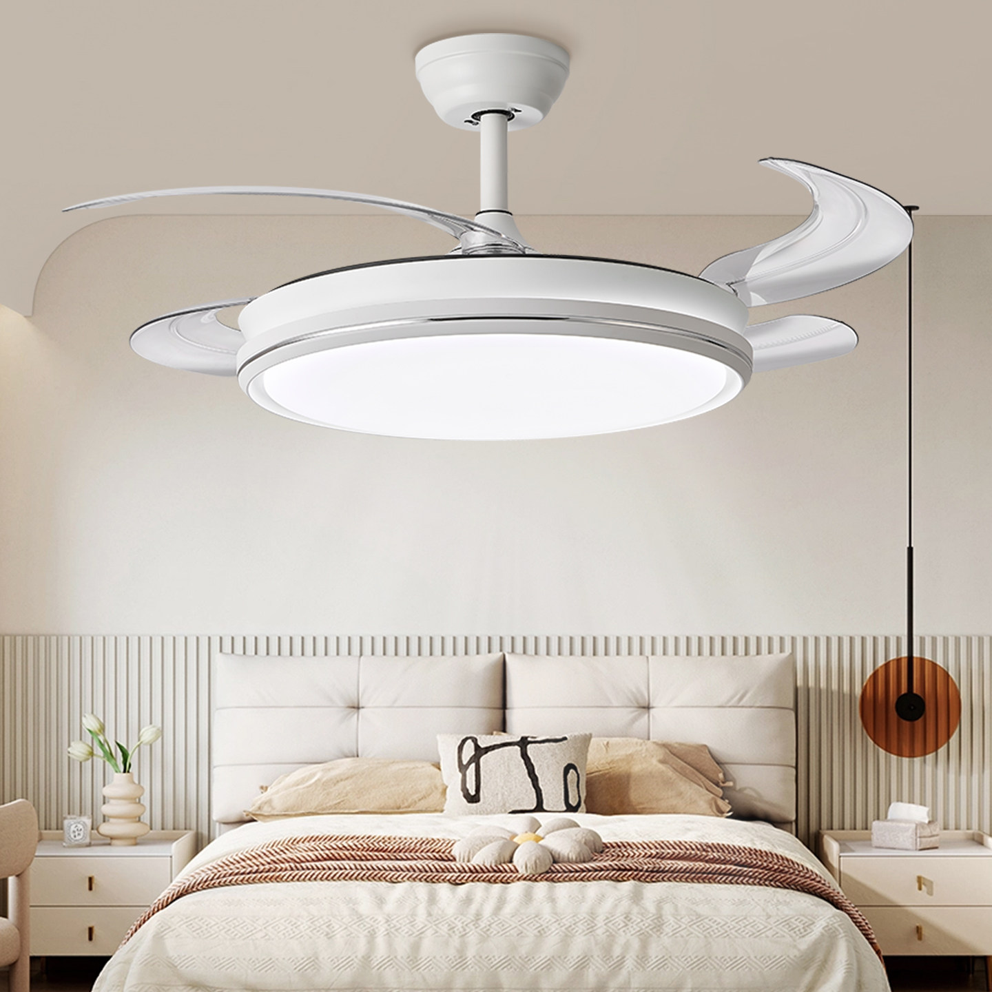 奥克斯2025新款隐形风扇灯卧室餐厅客厅吊扇灯全光谱护眼风大灯亮,淘宝优惠券,粉丝福利购,淘宝优惠卷