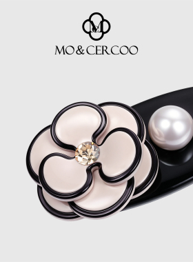 MoCercoo简约气质山茶花刘海边夹