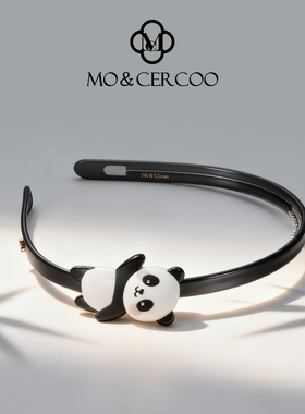 MOCERCOO墨蔻高端发箍醋酸板材可爱熊猫发箍头箍法式轻奢头饰百搭