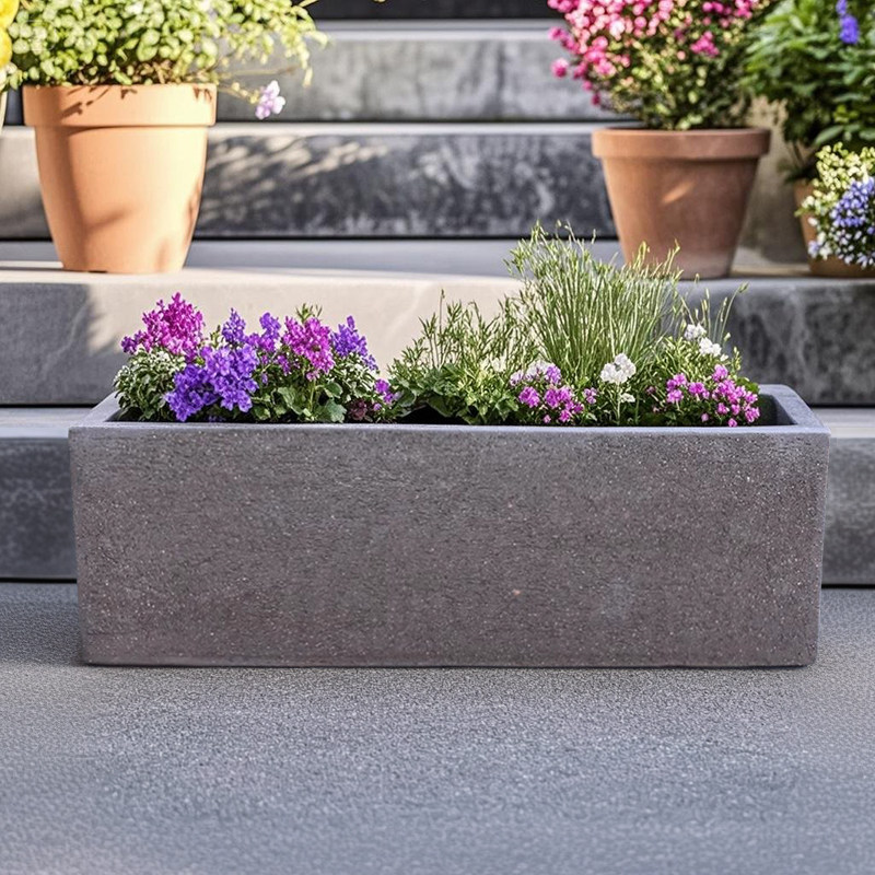 长方形马槽紫砂花盆粗陶荷花睡莲陶瓷罐造景大口径水培盆特大花盆,淘宝优惠券,粉丝福利购,淘宝优惠卷