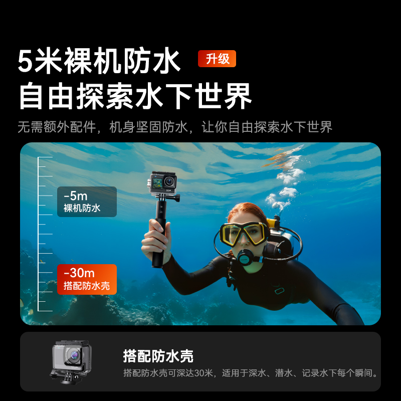 热销】SJCAM速影隽狐SJ11运动相机摩托行车记录仪摄像360全景vlog - 图3