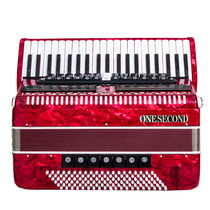 Accordion instrument Adult beginnics 120 96 60 60 48 Beji playing 120 bass 4 Leaf Spring Red