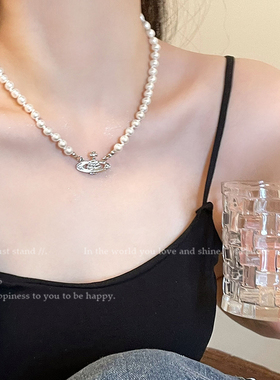 欧阳娜娜同款！土星珍珠项链女