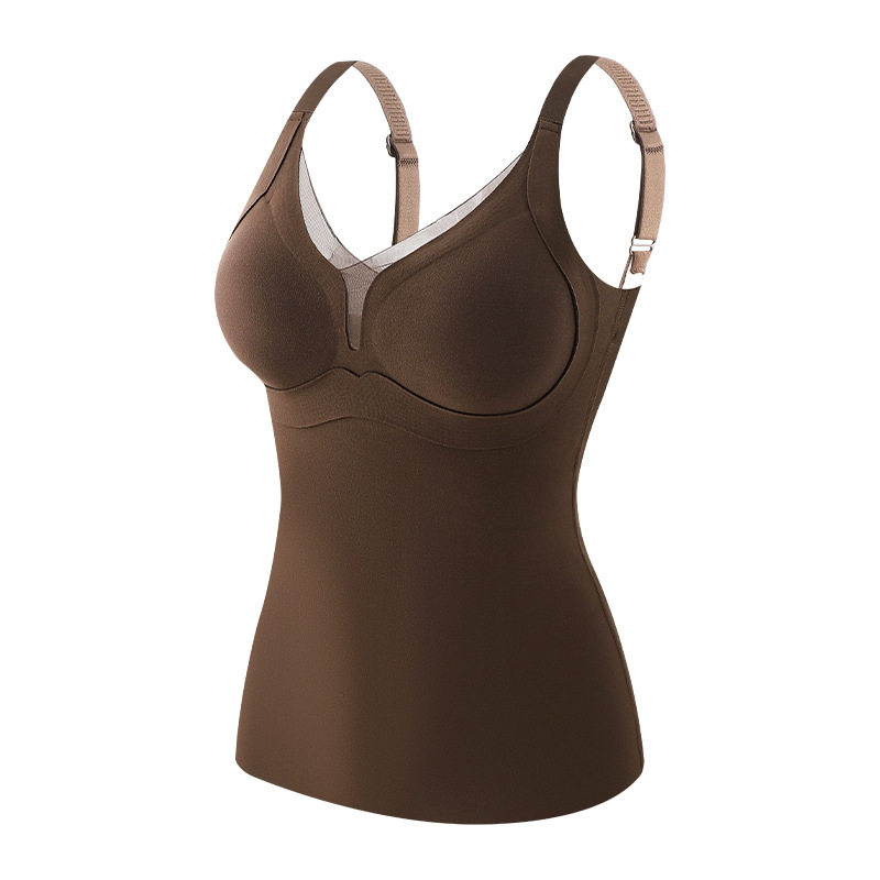 无痕吊带保暖背心女带胸垫免穿文胸羊毛蚕丝加厚秋冬打底无袖上衣,淘宝优惠券,粉丝福利购,淘宝优惠卷