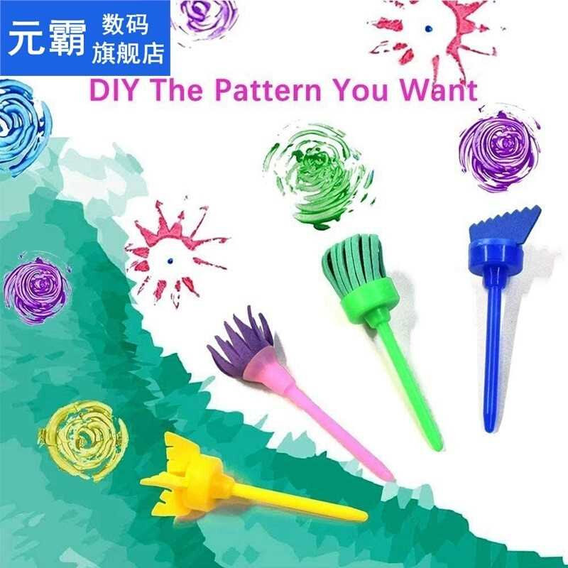 Sponge Paint Brushes Kits, 43 Pcs Kids Painting Brushes Draw