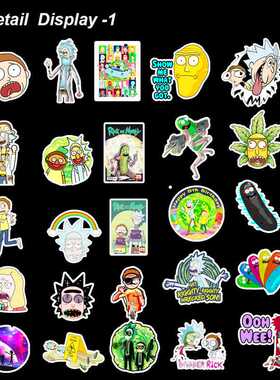 50 Pcs Lots/Set Cartoon Sticker of Ricky and Morty for Chi