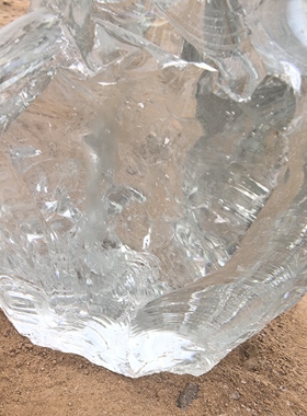 仿水晶原石彩石琉璃水晶玻璃装饰布景扩香石头摆件高白透明玻璃石