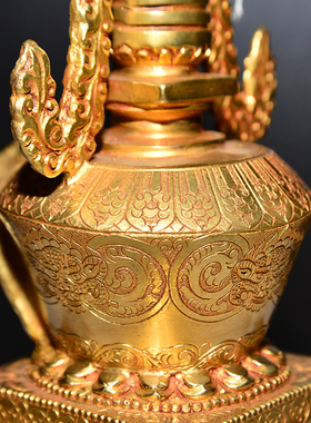 尼泊尔鎏金密宗舍利塔进口