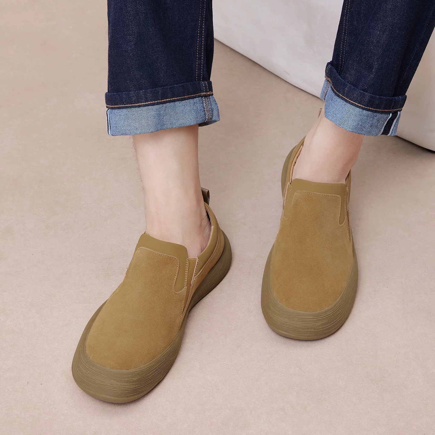 Купить 2025 осень Mall новые натуральная кожа ретро обувь без шнурков Birkenstock мужские повседневные кроссовки FFT06CM5