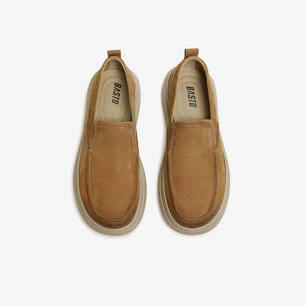 百思图26春季商场新款一脚蹬豆豆乐福鞋商务男士休闲皮鞋WC521AM6,淘宝优惠券,粉丝福利购,淘宝优惠卷