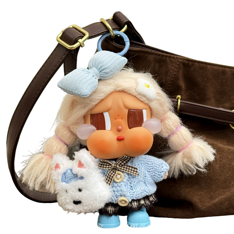 哭娃crybaby娃衣蓝色针织套装甜美可爱蝴蝶结装饰潮玩娃衣,淘宝优惠券,粉丝福利购,淘宝优惠卷