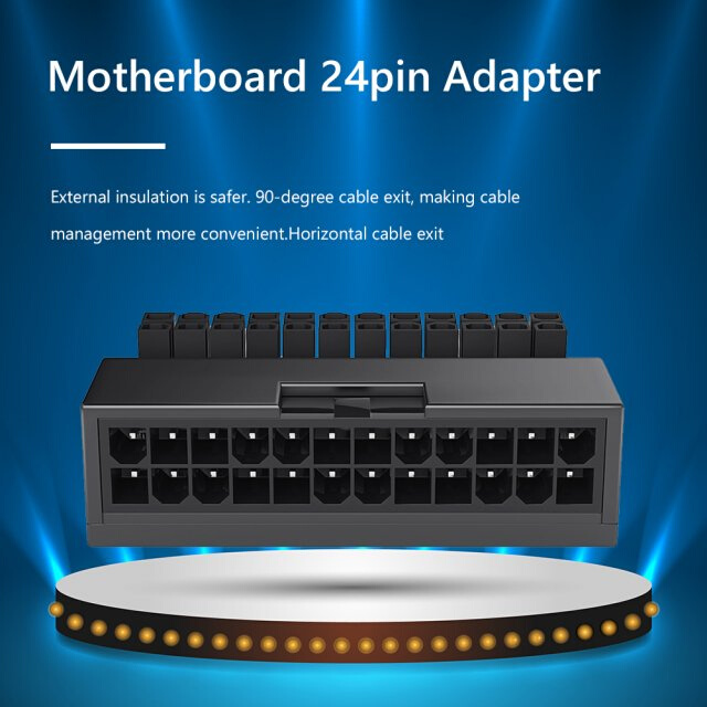 ATX 24 Pin to 90 Degree Power Plug Adapter Mainboard Motherb - 图2