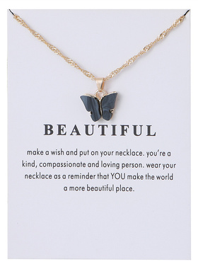 Bohemian alloy Butterfly Pendant Necklace collarbone Chain