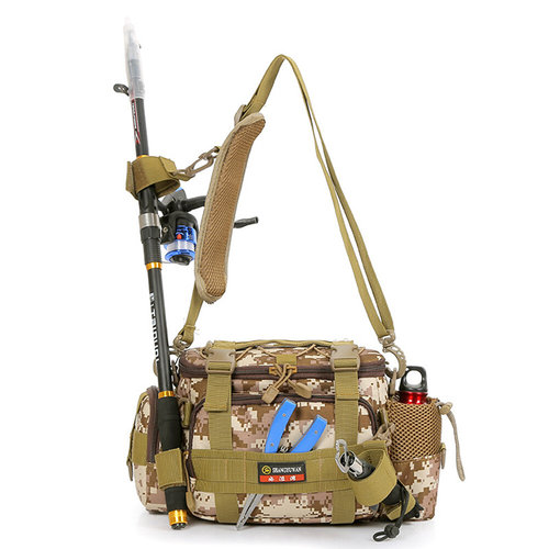 Outdoor Shoulder Bags Waterproof Fishing Bag Nylon Large - 图1
