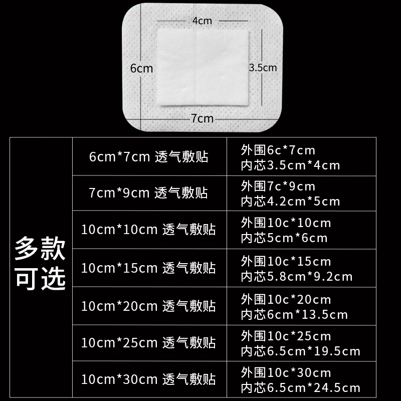 海氏海诺医用无菌敷贴单片防水小大号一次性创可伤口敷料贴胸乳贴 - 图1