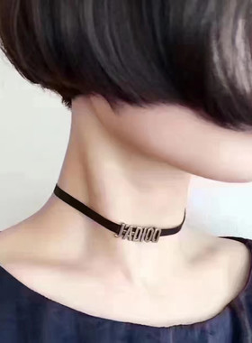 cd复古颈链字母系列旧款电镀缎带