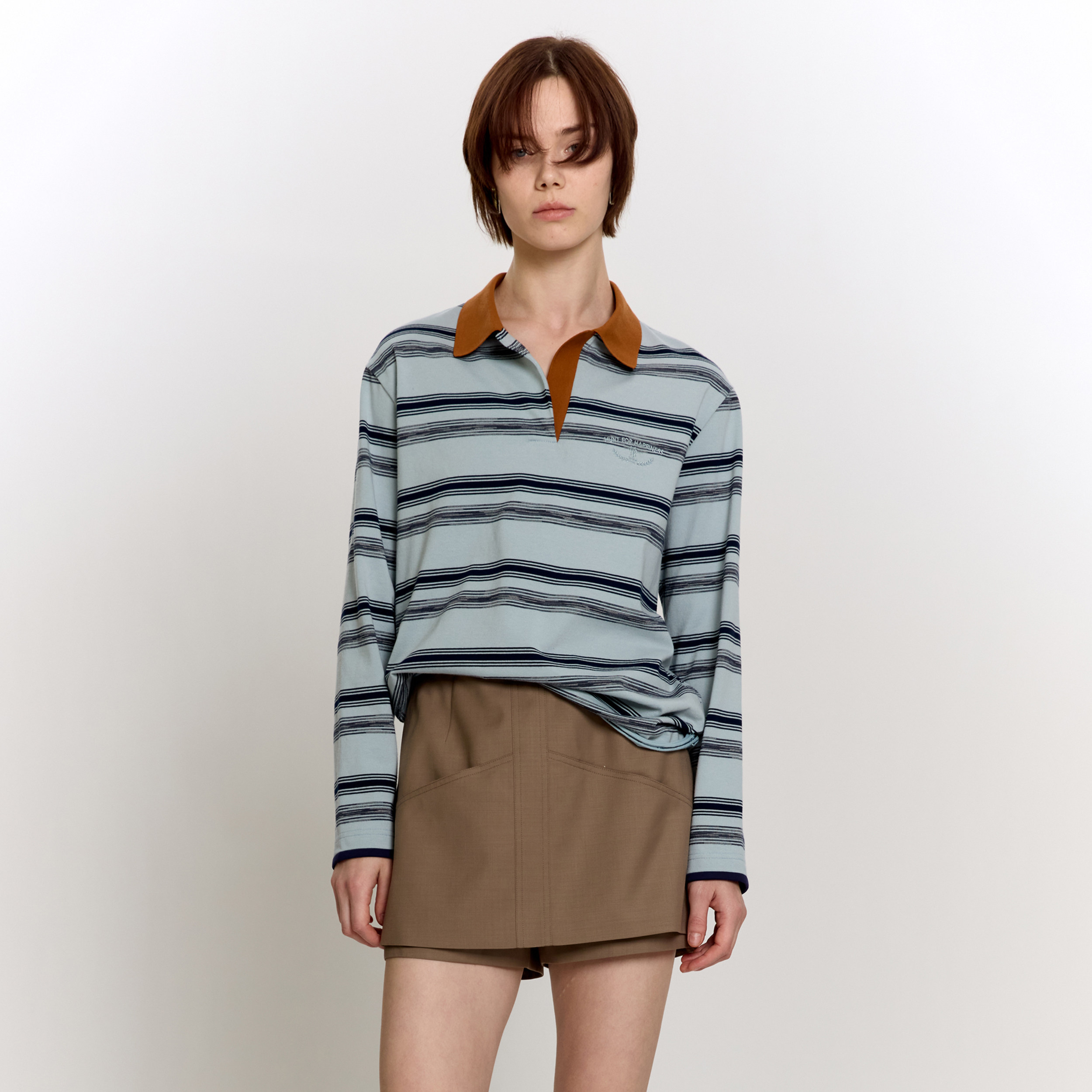 PHISM26 spring and summer new striped long-sleeved T-shirt for women