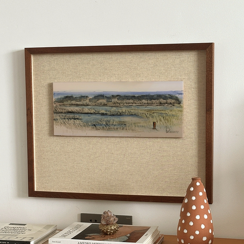 远霞】GeGe现代法式复古高级感客厅风景装饰画中古风餐厅玄关挂画 - 图0