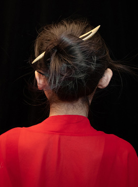 绿檀木发簪批发简约木簪气质盘头绾挽发髻女发钗汉服发饰古风簪子