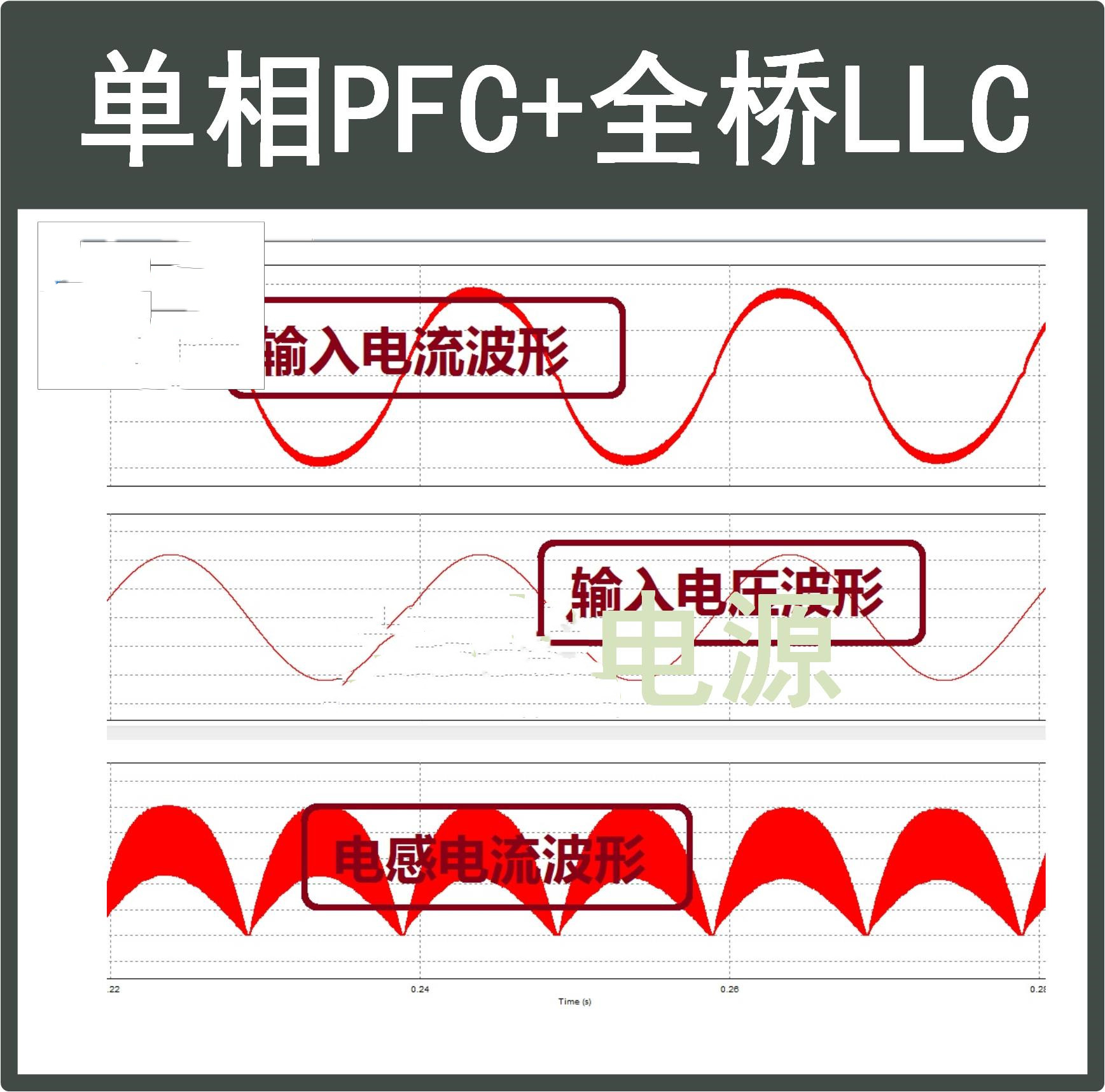 单相Boost PFC+全桥LLC串联谐振开关电源Mathcad计算PSIM真模型 - 图2