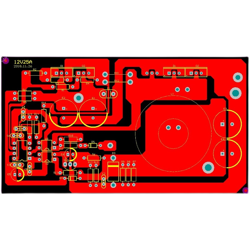 12V25A/BUCK降压型开关电源设计方案学习资料DCDC变换器电路图PCB - 图1