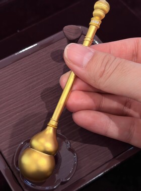 新款~「福禄双全」金色半身葫芦半身瓢摆件轻奢小众办公装饰品送