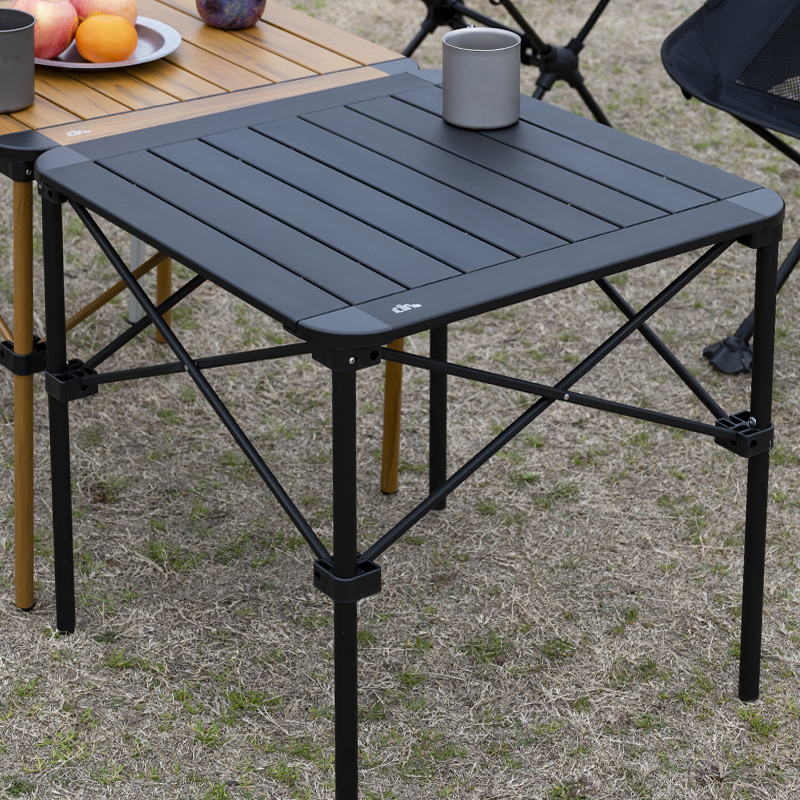iClimb黑化摩旅铝合金蛋卷桌轻量化露营野餐稳固折叠桌椅大小方桌 - 图1