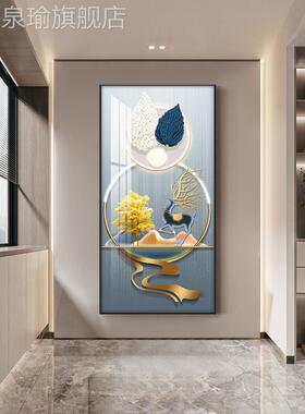 网红门玄画装饰新画厅画气背景进关墙壁大现代简客约走廊过道挂款