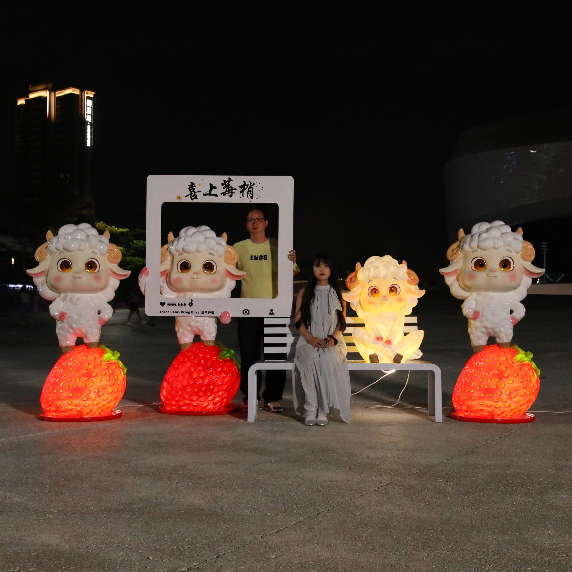 玻璃钢雕塑动物摆件十二生肖小区商场网红打卡可爱卡通户外大摆件,淘宝优惠券,粉丝福利购,淘宝优惠卷