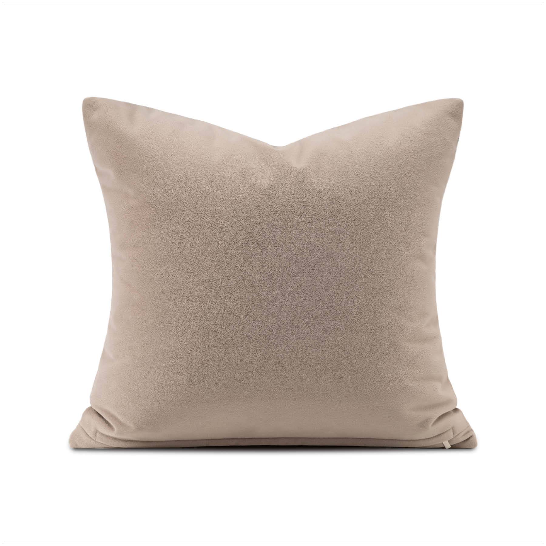 锦色样板间灰色割绒抱枕大牌双F字母立体方枕别墅沙发床上靠垫枕 - 图2