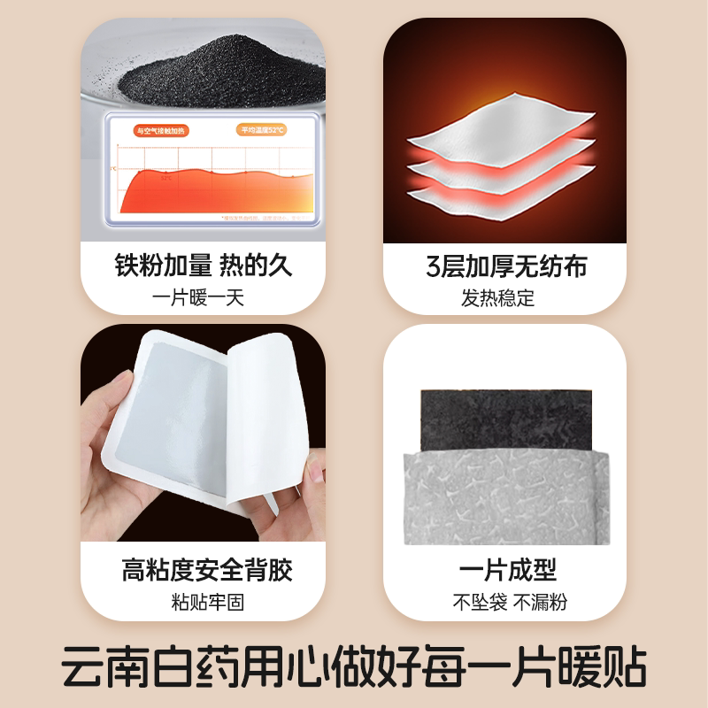 云南白药暖宝宝暖贴暖宫贴痛经女生自发热暖身宫寒宫暖大姨妈热敷
