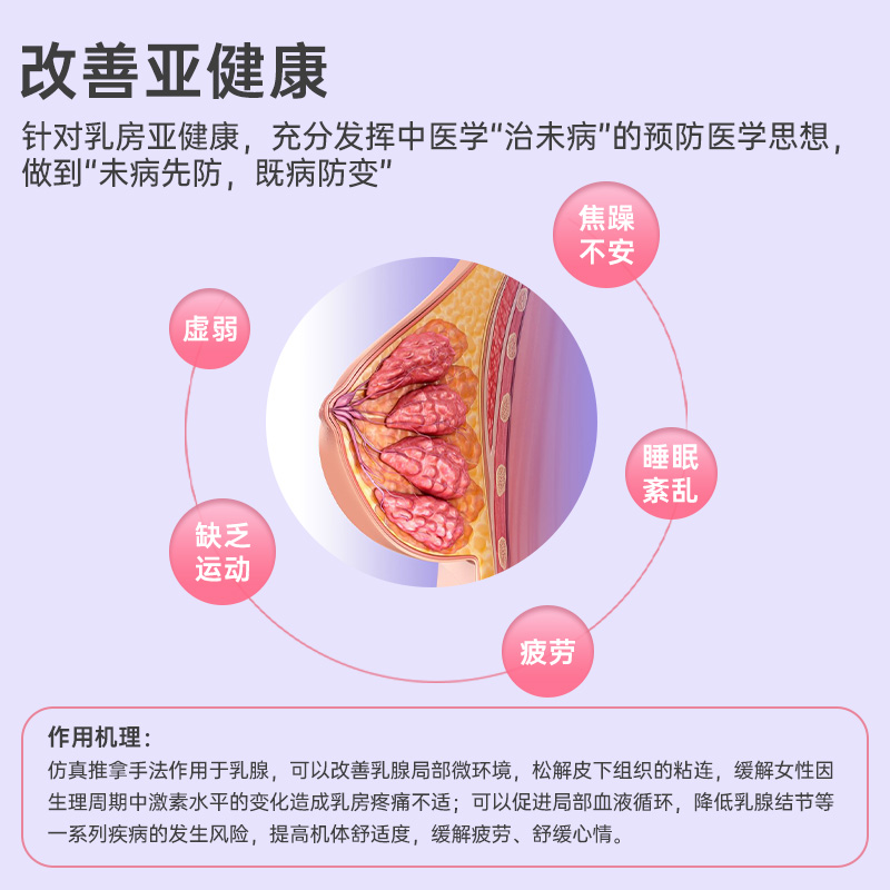 云南白药胸部按摩器疏通乳腺通乳仪器乳房结节增生治疗仪通奶神器-图3