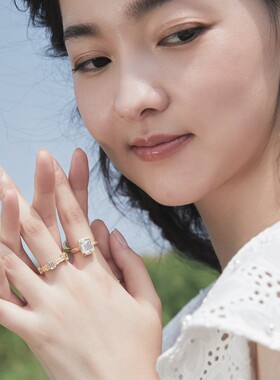 MonteLuna矿野系列小金砖戒指