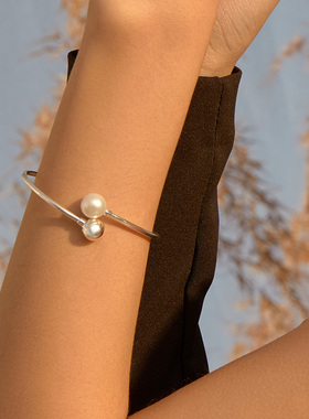 MonteLuna淡水珍珠开口手镯