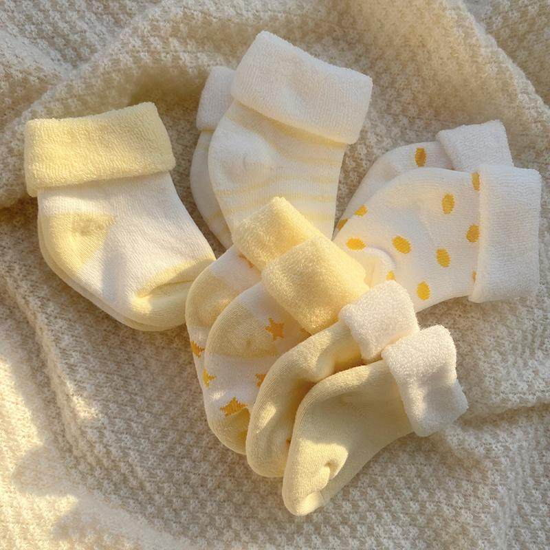 婴儿袜子秋冬款0到3个月卡通宽松口胖宝宝袜子棉袜a类新生婴儿袜,淘宝优惠券,粉丝福利购,淘宝优惠卷
