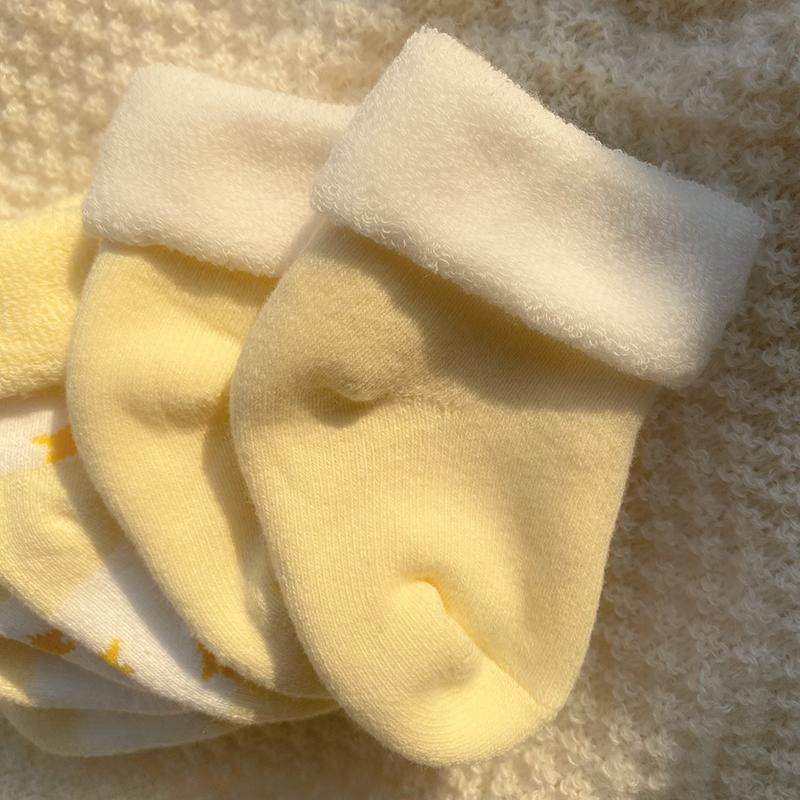 婴儿袜子秋冬款0到3个月卡通宽松口胖宝宝袜子棉袜a类新生婴儿袜,淘宝优惠券,粉丝福利购,淘宝优惠卷