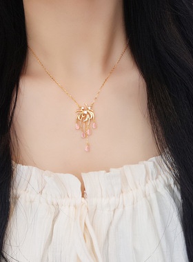 S925纯银烟花项链星如雨烟花序曲气质百搭锁骨颈链送女友礼物