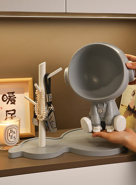 速发轻奢风宇件摆收纳员航创意入户玄关桌面太空人家居客厅装饰品