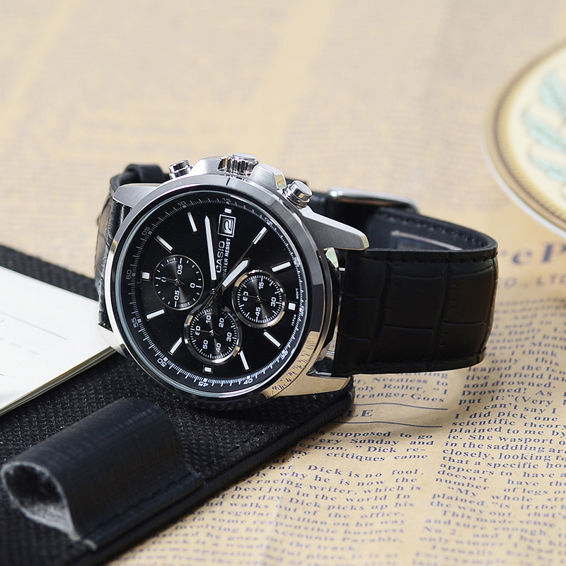 Casio卡西欧男士防水休闲简约三眼石英表官方正品MTH-5001L - 图1