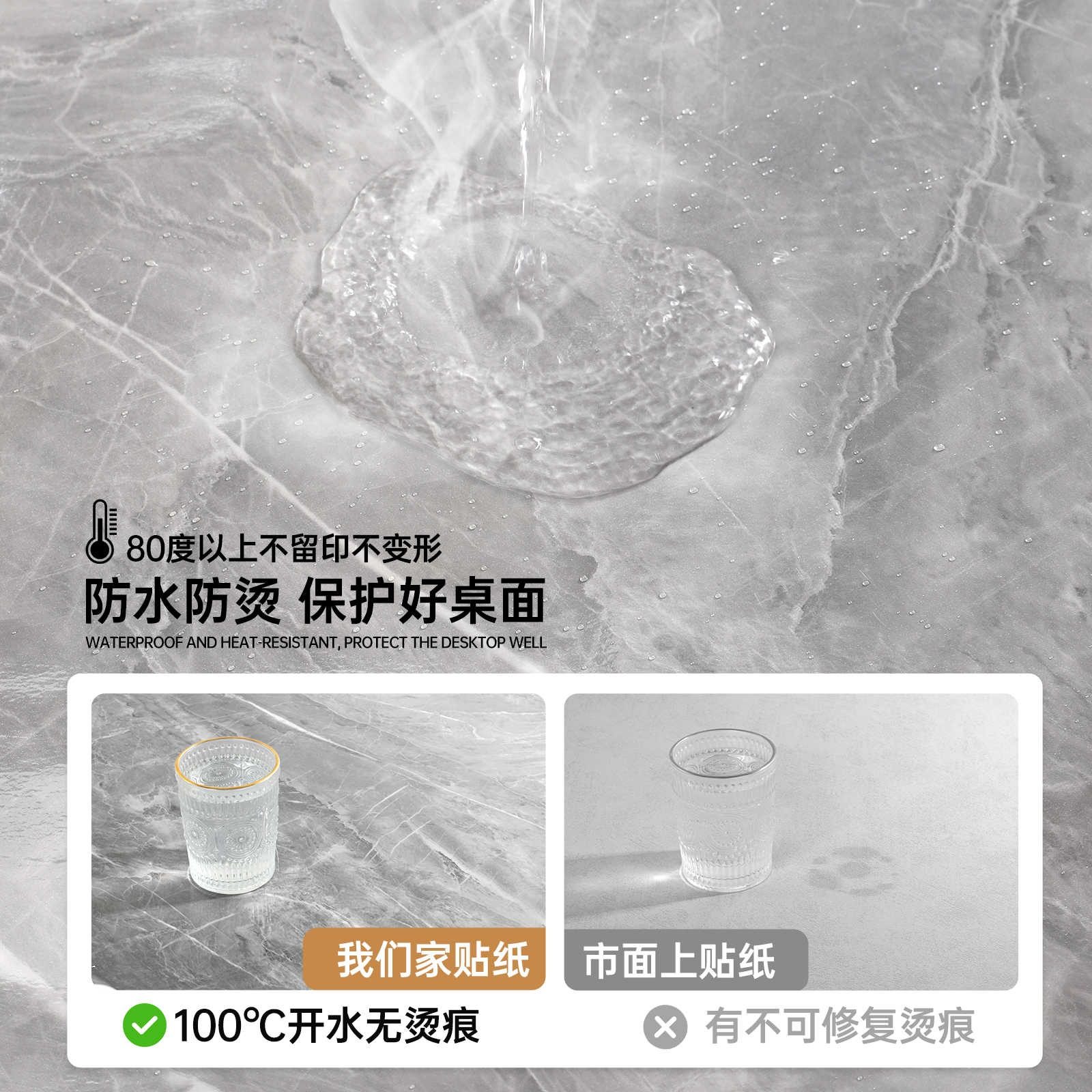 厨房防油贴纸防水防火耐高温自粘墙纸油烟机灶台台面大理石保护膜,淘宝优惠券,粉丝福利购,淘宝优惠卷