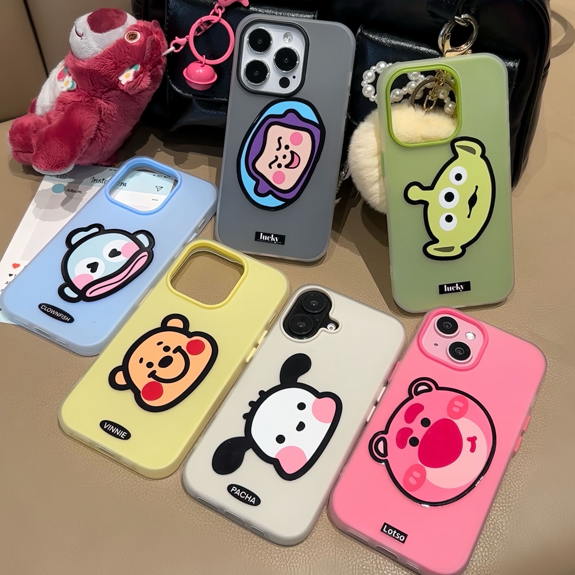 小丑鱼卡通可爱头像集合适用iPhone16promax手机壳苹果14新款12肤感13pro奶呼呼15超火16pro日韩11全包防摔套