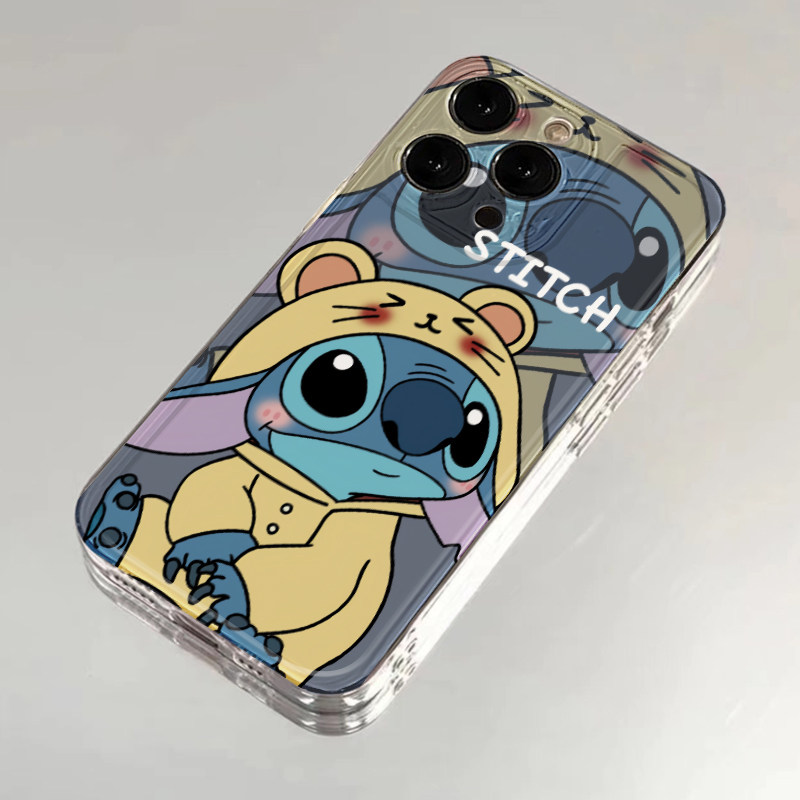 史迪仔情侣卡通适用华为Pura70苹果15promax手机壳小米iPhone14/13防摔OPPOReno12荣耀200vivox100siQOOz9套