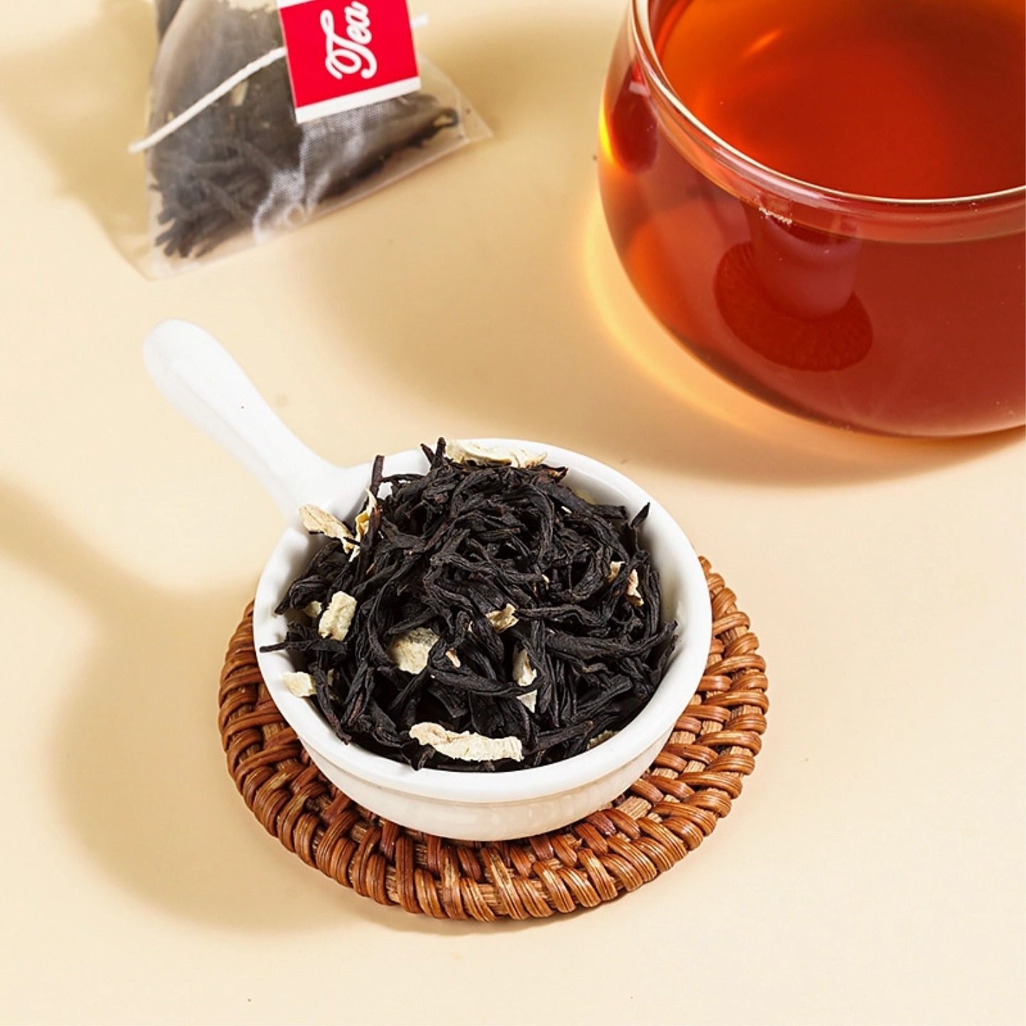 禾韵堂姜丝红茶90g袋装调味茶暖姜红茶组合三角包代用茶花草茶包,淘宝优惠券,粉丝福利购,淘宝优惠卷