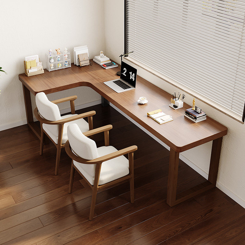 实木转角书桌书架一体靠窗台学生家用学习书柜写字桌卧室办公电脑,淘宝优惠券,粉丝福利购,淘宝优惠卷