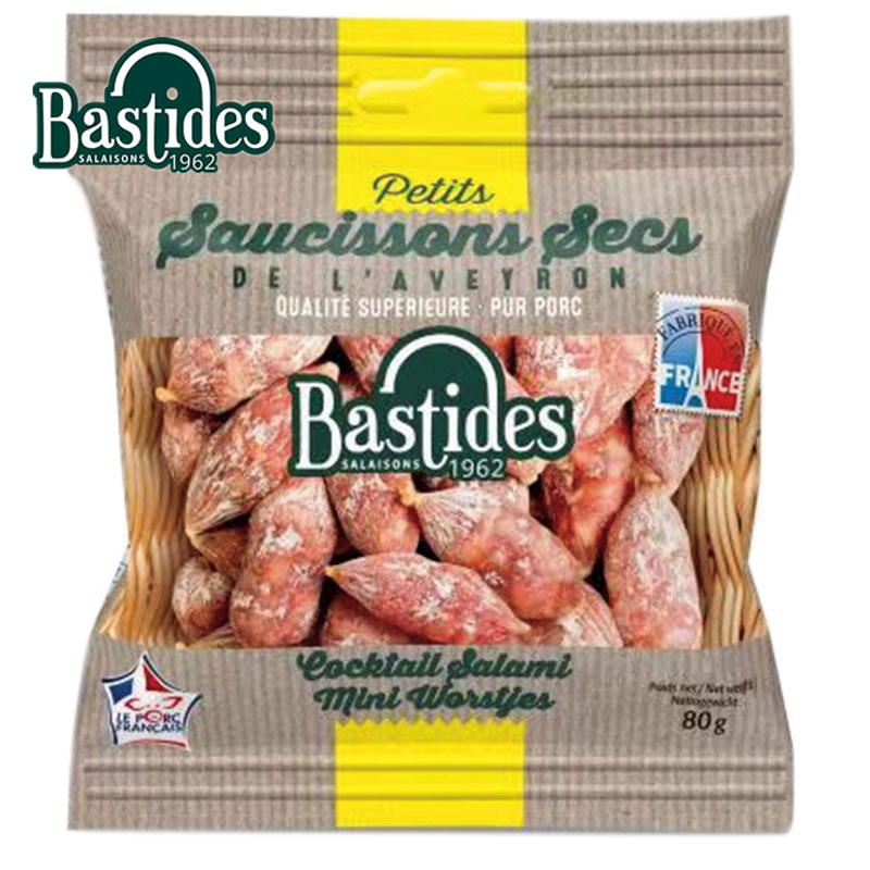 法国Bastides 百思达风干萨拉米香肠 肉枣  原味小香肠80g*2 - 图2