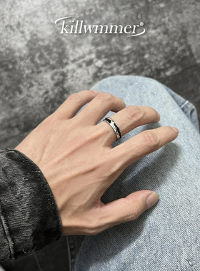 王鹤棣同款925银戒指男款个性