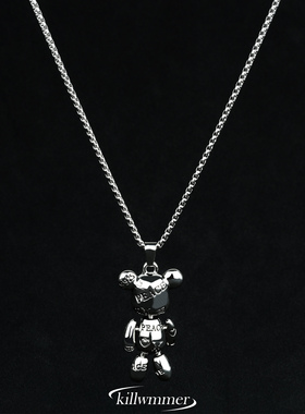 KILLWMMER反战和平积木小熊项链