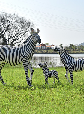 户外发光玻璃钢仿真斑马厂家直销