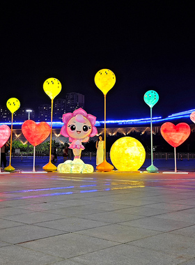 彩虹花仙子爱心气球装饰厂家直销