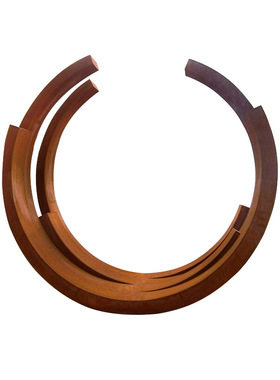 定制户外大型不锈钢雕塑 耐候钢圆环雕塑 铁锈抽象园林景观雕塑